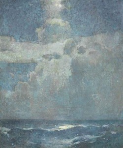 blastedheath:   Emil Carlsen (American, 1853-1932), Moonlight, 1928. Oil on canvas, 44¾ x 37 in.  