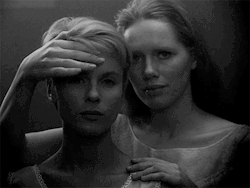 thisobscuredesireforbeauty:  Bibi Andersson and Liv Ullmann in: Persona (Dir. Ingmar Bergman, 1966). 
