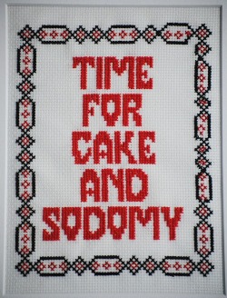 deathanddumb:  Easy on the cake, extra sodomy please. Trying to watch my figure. xoxox.