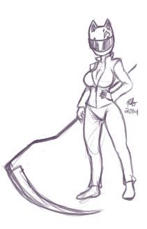 Haven&rsquo;t posted a sketch in a while i feel like.  I&rsquo;ve been doing smaller sketches and then resizing, cuz its faster, but now i&rsquo;m having trouble with bigger sketches&hellip;  Anyway, this is celty from Durarara.  I was a bit generous