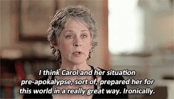 spookymcbride:  Then and Now: Melissa McBride recounts Carol’s transformation throughout the past five seasons of The Walking Dead.
