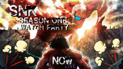 Day 2!We’ll be starting episode 14 in half an hour (2PM EST) here!Once again, we’ll be posting updates in the “SnK Season One Watch Party” tag whenever we start a new episode, along with updates on space. Hope to see you there!