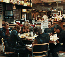 capt-james-t-kirk:  supernaturalfan1:  underthestarssofaraway:  captainmatsuoka: I like how everyone seems like they’re dead tired and Thor’s just there going&lsquo;om nom nom this is a shawarma nom nom nom&rsquo;  Notice how Clint and Natasha seemed