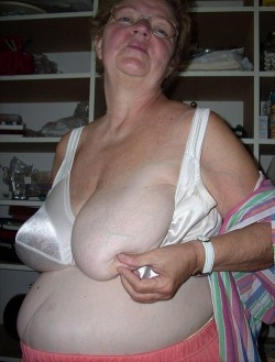 This is one huge belly and flabby breasts, but for the right guy&hellip;itâ€™s heaven!Find Your Senior Sex Partner FREE!
