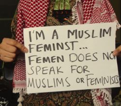 fortunatelight:   fuckyeahmarxismleninism:  Women around the world respond to FEMEN’s ‘International Topless Jihad Day.’ #MuslimahPride Via Muslim Women Against FEMEN: “This group is primarily for Muslim women who want to expose FEMEN for the
