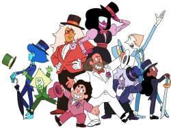 gross-beanie:  tuxedo crystal gems from the signing sheet from the steven universe panel at sdcc2016 