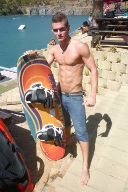 czech-boys:  Shirtless Czech boy Honzík with wakeboard 