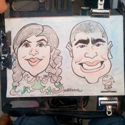 Caricature done at my favorite ice cream shop ever.  #mattbernson #caricaturist #caricature #Caricatures. #portrait #art #drawing (at Dairy Delight Ice Cream)