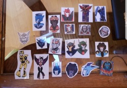 kris-monster:  These are the stickers that will be available at my booth at tfcon Chicago!!