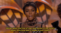 refinery29: The cast of Hidden Figures gave a touching tribute to the historical women responsible for launching American astronauts into space. Gifs: Oscars on ABC 