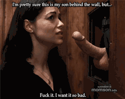 mamaspussybest:  Mom sucked her son’s cock through glory hole.