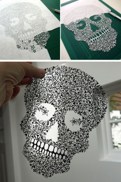 culturenlifestyle:  Artist Creates Mind-Bogglingly Intricate Paper Art Using a single sheet of paper, UK-based artist Suzy Taylor cuts insanely complex illustrations manually — no diets or laser cuts are involved. Armed with an X-acto knife, Taylor