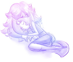 gemobsession:  Doodling some Pearlmethyst and getting carried away with the colours~ Yay! 