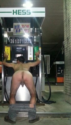 Fill it up. Leaded or Unleaded? Super premium please. That&rsquo;ll cost a bit extra&hellip; That&rsquo;s okay&hellip; get your pants off&hellip;and fuck me. Right here?  There&rsquo;s a security camera. Dude&hellip; my ass is hanging out&hellip; and