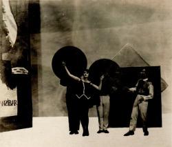 Jaroslav Rössler - Scene from Les Mamelles de Tiresias by Guillaume Apollinaire, with costumes and sets designed by Karel Teige, Otakar Mrkvička, and František Zelenka, at Liberated Theater, Prague, 1926