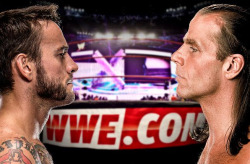 cmpunkarmy:  Who would win if CM Punk and Shawn Michaels squared off? Vote on wwe.com here.  Agh! Too much pressure!