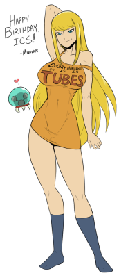 planetofjunk:It’s @iancsamson‘s birthday today, and Samus Returns is out, so I figured it was only fitting to work up a Metroid picture for Ian! my Sammy &lt;3 &lt;3 &lt;3 &lt;3