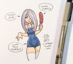 callmepo:I couldn’t get clear consensus on whether Sucy Manbavaran was a goth… so I drew a sorta-gothsicle.