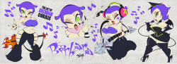 mdfive: brendancorrism:  brendancorris: Here are some quickies of Barbara Bat, the leading lady of Daigasso Band  Brothers (Jam with the Band). Never played the game because it never  saw a worldwide release and the rom’s buggy as hell, but her design