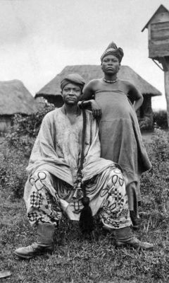 desert-dreamer:  Africa | “A brother and a relative of the chief in Foumban.” Bamum. Cameroon. c. 1905/1912 || ©Göhring, Martin  