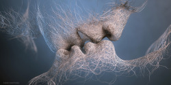 artandsciencejournal:  Adam Martinakis’s Last Kiss In honour of Valentine’s Day, I thought this digital print was particularly fitting. Martinakis’s Last Kiss is a digital print capturing an intimate kiss between a couple. What is interesting