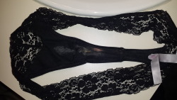 Anon (jfabian) submitted: Another pair of her cheeky VS panties.  Look at that stain from her clit, and how it got inside her pussy lips.
