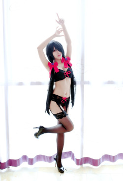 cosplayhotties:  Kurumi Tokisaki in lingerie by Ynakun 