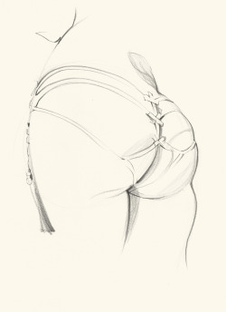 isabellelamour: The amazingly talented pornonpaper has just sent me this fabulous drawing of my butt- I am in love, sir- thank you so much! Go give him a follow for more erotic, artistic fun! 