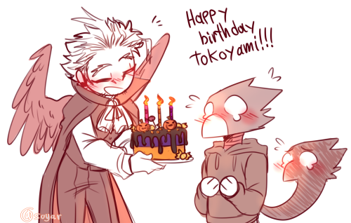 sugarkittycat04:  Happy birthday tokoyami!!! 🎃✨