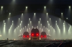scarfofsilver:  ace-pervert:  wherefore-means-why-not-where:  sixpenceeeblog: A train station in Denmark.  no this is obviously a horror movie poster promoting a movie about haunted killer trains seeking revenge  The Thomas the Tank Engine reboot looks