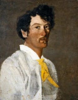 Whistler in a Yellow Cravat, Walter Greaves c. 1866