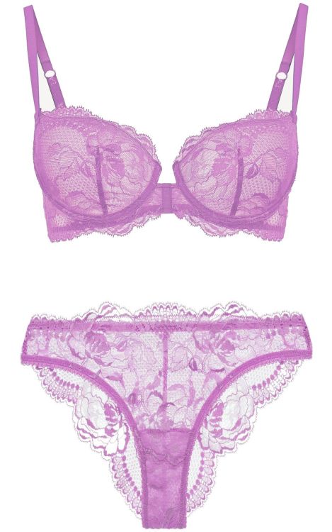 martysimone:  La Perla | Brigitta • in lilac rose Leavers lace