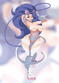 tovio-rogers:  quick felicia from dark stalkers drawn before bed  &lt; |D’’‘‘‘
