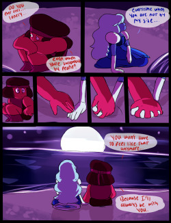 Just a small comic that came to mind when I thought of how they must have felt after they First formed Garnet. Did they feel lonely after being so complete? Who Knows (I WAN T TO)
