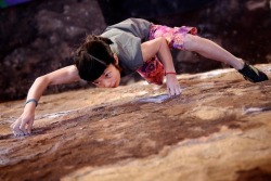 rejectedprincesses:  13-year-old Ashima Shiraishi is one of the top female rock climbers in the world. Two weeks ago, she did the “Open Your Mind Direct” climb in Santa Linya, Spain — making her the youngest person, male or female, to have ever