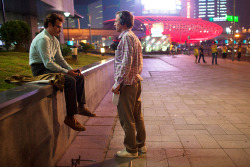  Joaquin Phoenix and director Spike Jonze on location for the modern-day love story Her. Photography by Sam Zhu. (x) 