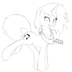 I realized I hadn&rsquo;t drawn any pony-ponies in a while, so here&rsquo;s a lazy Vinyl sketch.