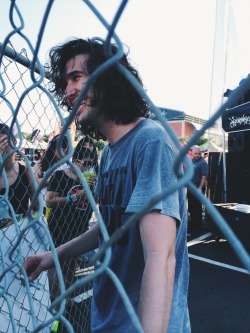 unicatbirdwhale:  Lead singer of Real Friends, Dan Lambton. He was giving autographs to us over the fence but got tired so he went around the fence to talk to us afterwards. He’s such a badass guy in person. 