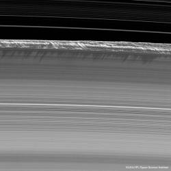 Propeller Shadows on Saturn&rsquo;s Rings #nasa #apod #jpl #caltech #saturn #rings #gas #dust #particles #moonlets #propeller #cassini #spacecraft #probe #solarsystem #planet #space #science #astronomy