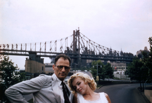 newyork: Marilyn Monroe and Arthur Miller in New York, also by Sam Shaw 