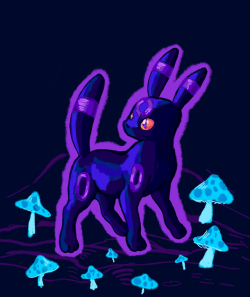 taxidermed: my cousin asked me to draw a purple umbreon commission info 