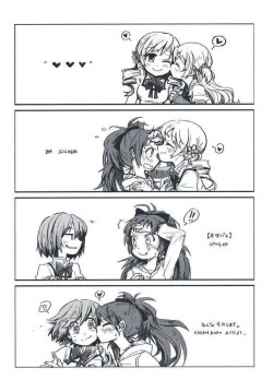 cryfarting:  aegrimonia:  I love this so much! ❤️ I ship everyone in PMMM and all those ships interact so happily and nicely in this one short comic. It’s perfect.  source artist: http://www.pixiv.net/member.php?id=667946 