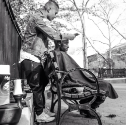 devindingus:  brittanysimon:  micdotcom:  Most people give the homeless change or leftovers, Mark Bustos is cutting their hair  For the past few months, New York City hairstylist Mark Bustos — who normally spends his days working at an upscale salon