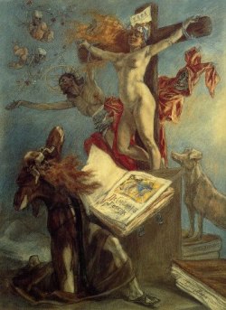 edlorado:  Félicien Rops, The Temptation of Saint Anthony, 1878