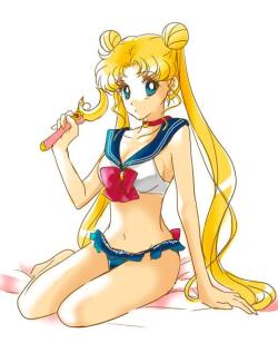 paulichu:  sailormoon-obsession:  Well that didn’t take long! Fanart with the new Sailor Moon Pech John lingerie XD!  Source  Good job fandom! I love you. 