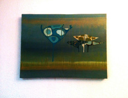 ouieer:  Sad shrooms on canvas.