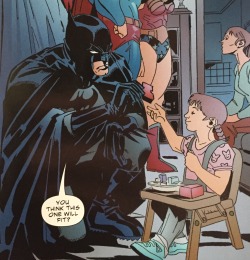 terrytire: richardgrays0n:  Bruce playing with the kids while the rest of the league asks the parents questions is everything.   my favorite part of bruces character is this isn’t a one time thing, he always b-lines for the children to keep them safe