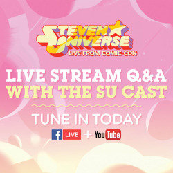 Stay tuned today for a special livestream with the cast of Steven Universe! Reblog this post with your burning questions 
