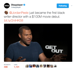 the-undefeated-gaul:  thechanelmuse: Get Out hasn’t even been out for a month yet. He’s def gonna break that record set by Straight Outta Compton (directed by F. Gary Gray) for the highest grossing movie by a Black director. and it was worth every