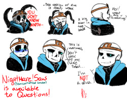 Welp, u can ask in english or spanish, you can use anon if you want, and well, i have the permission from Kai, so, you can make questions to Semicorrupted Nightmare now!The idea belongs to: @onebizarrekaiNightmare! Sans belongs to: @jokublog
